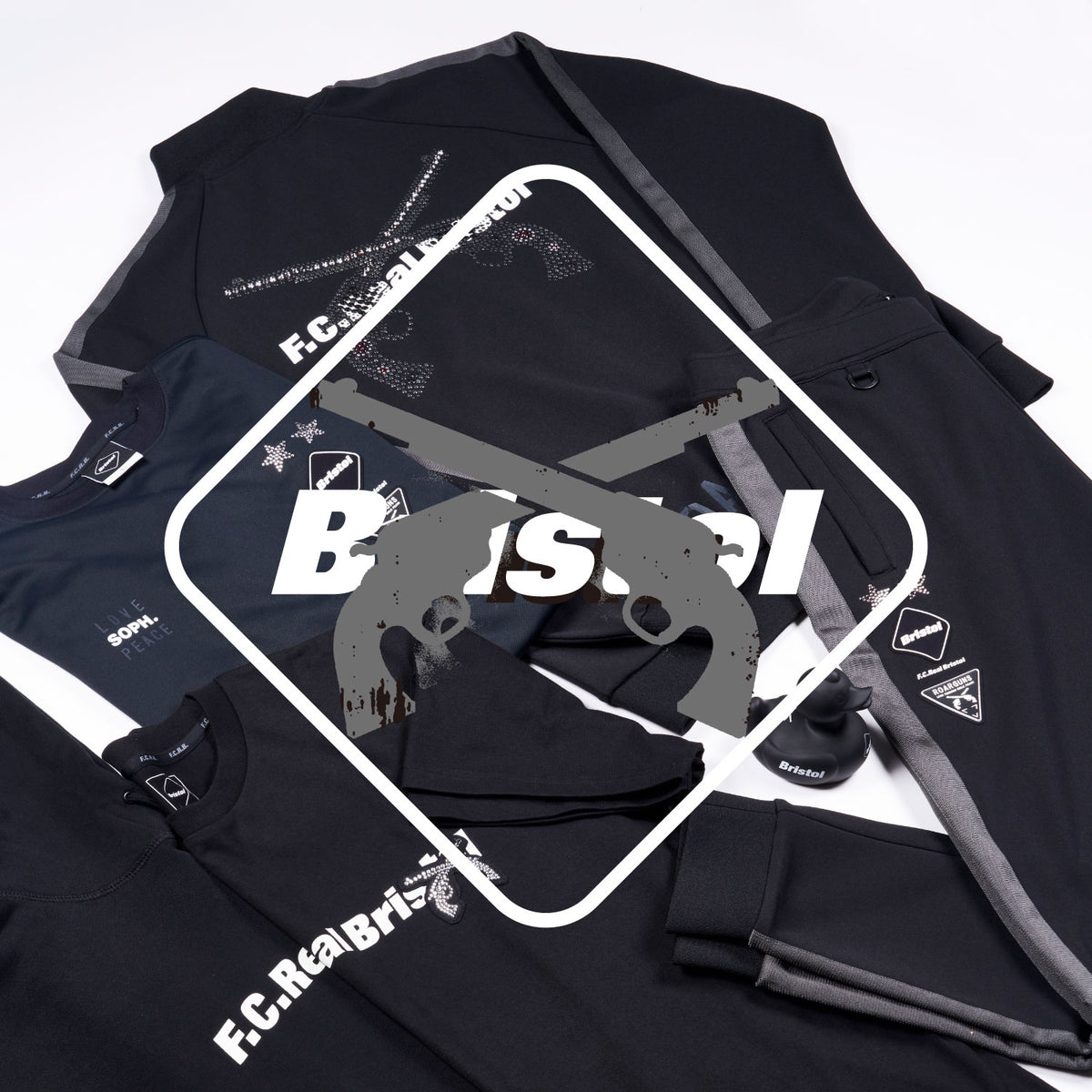 極少生産品 fcrb ✕ roarguns コラボ セットアップ