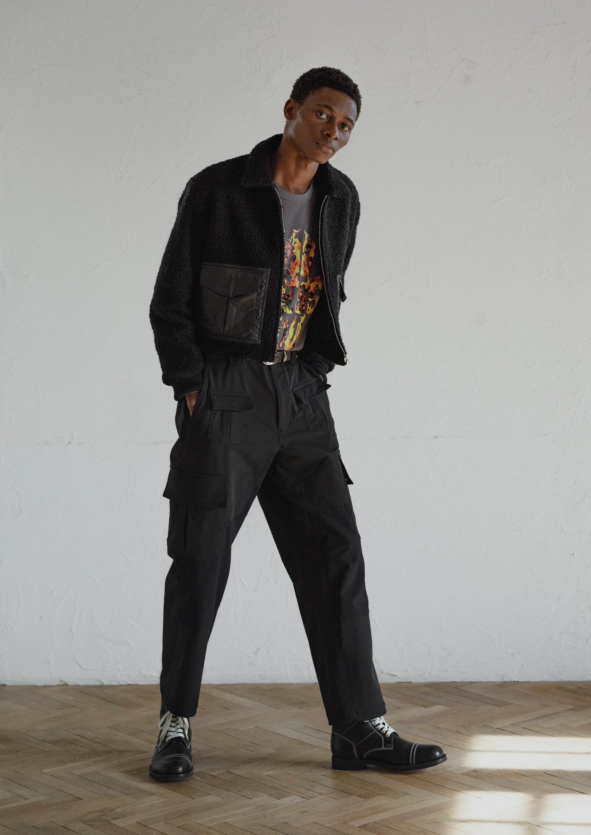 将图片加载到图库查看器,WOMEN ROVING TWEED JACKET / BLACK