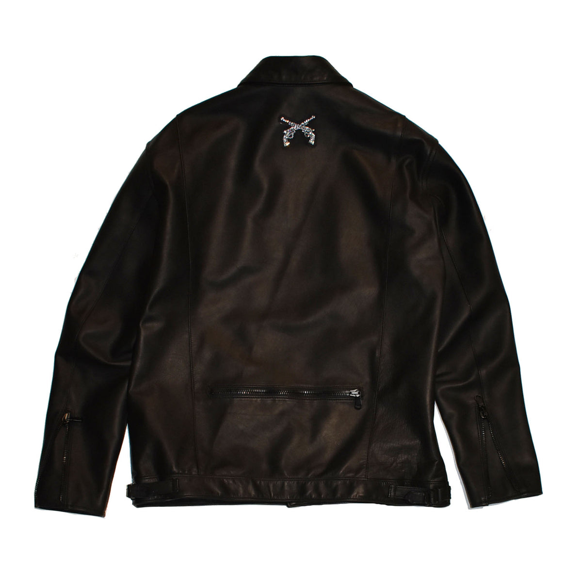 HORSE LEATHER JACKET CRYSTAL WAPPEN