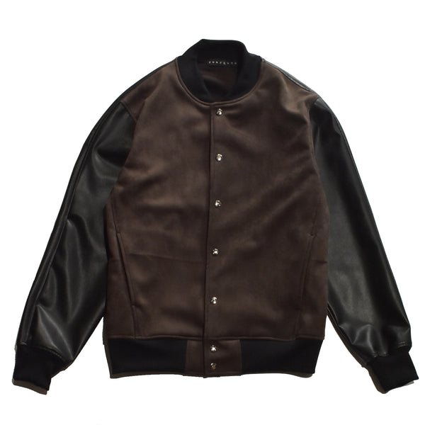VEGAN LEATHER JACKET SMALL CROSSGUN / BROWN
