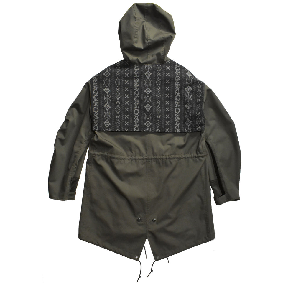 画像をギャラリービューアに読み込む, TRIVAL JACQUARD MODS COAT / KHAKI