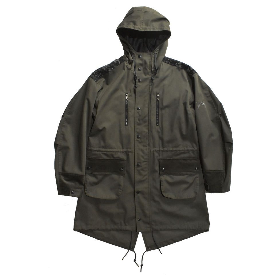画像をギャラリービューアに読み込む, TRIVAL JACQUARD MODS COAT / KHAKI