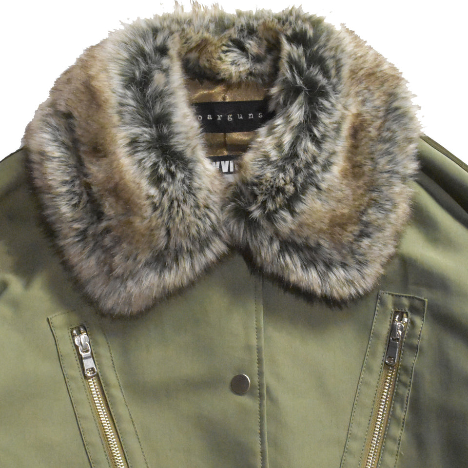画像をギャラリービューアに読み込む, WOMEN FUR MODS COAT / KHAKI