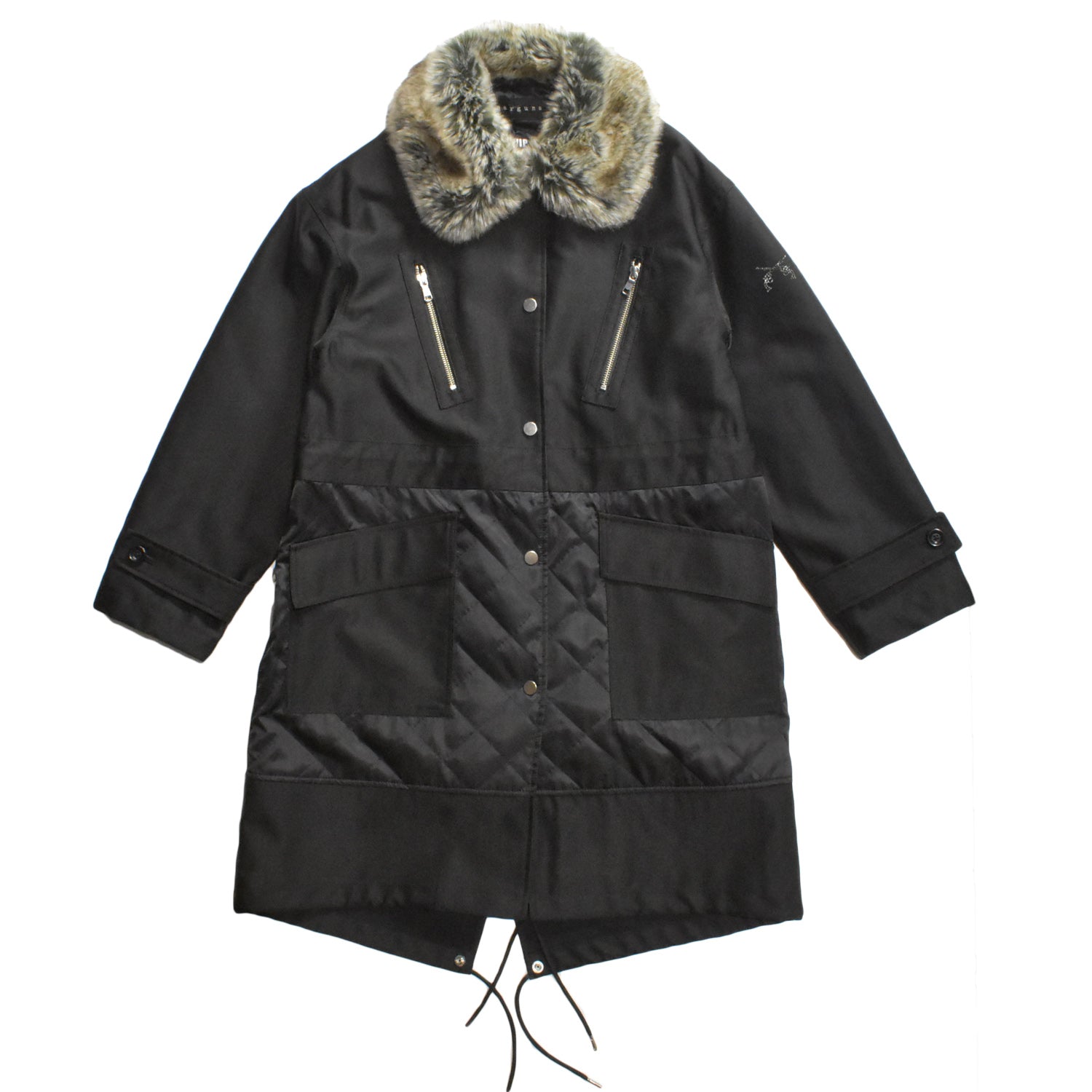 画像をギャラリービューアに読み込む, WOMEN FUR MODS COAT / BLACK