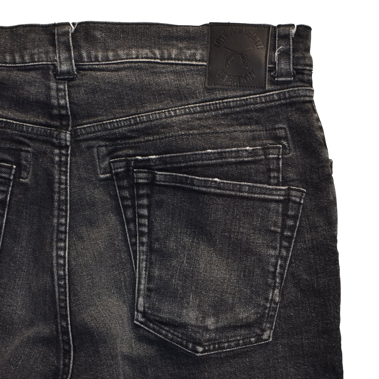 画像をギャラリービューアに読み込む, VINTAGE WASH DENIM PANTS METAL CROSSGUN / BLACK