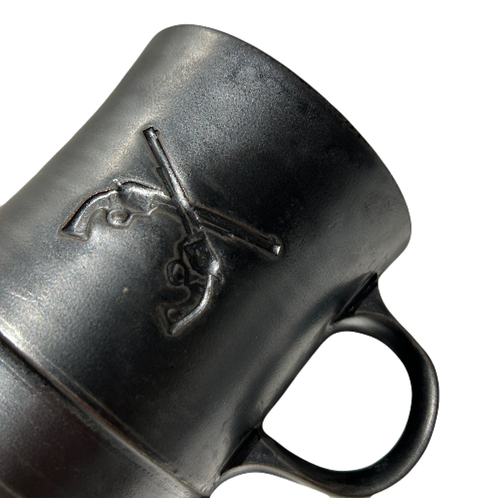 画像をギャラリービューアに読み込む, SHIRO HAMANAKA CROSSGUN MUG *DEBOSS / HORSE LEATHER