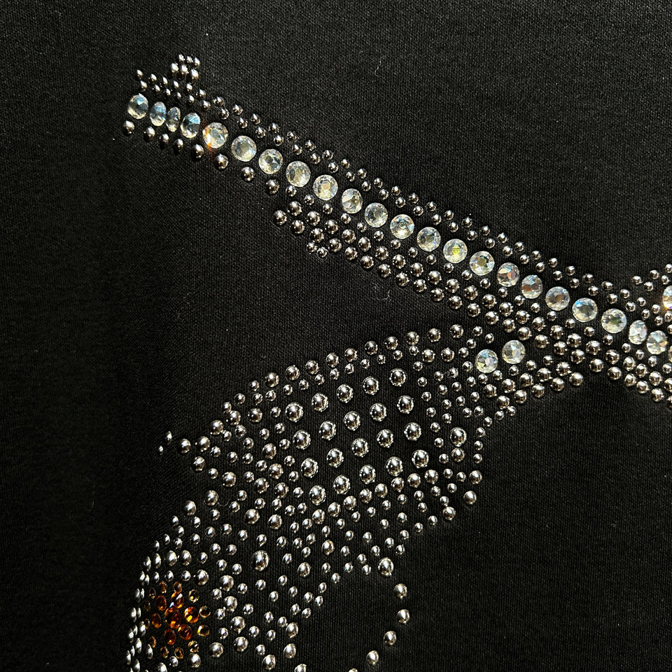 Load image into Gallery viewer, WOMENS CROSSGUN METAL T-SHIRT / BLACK