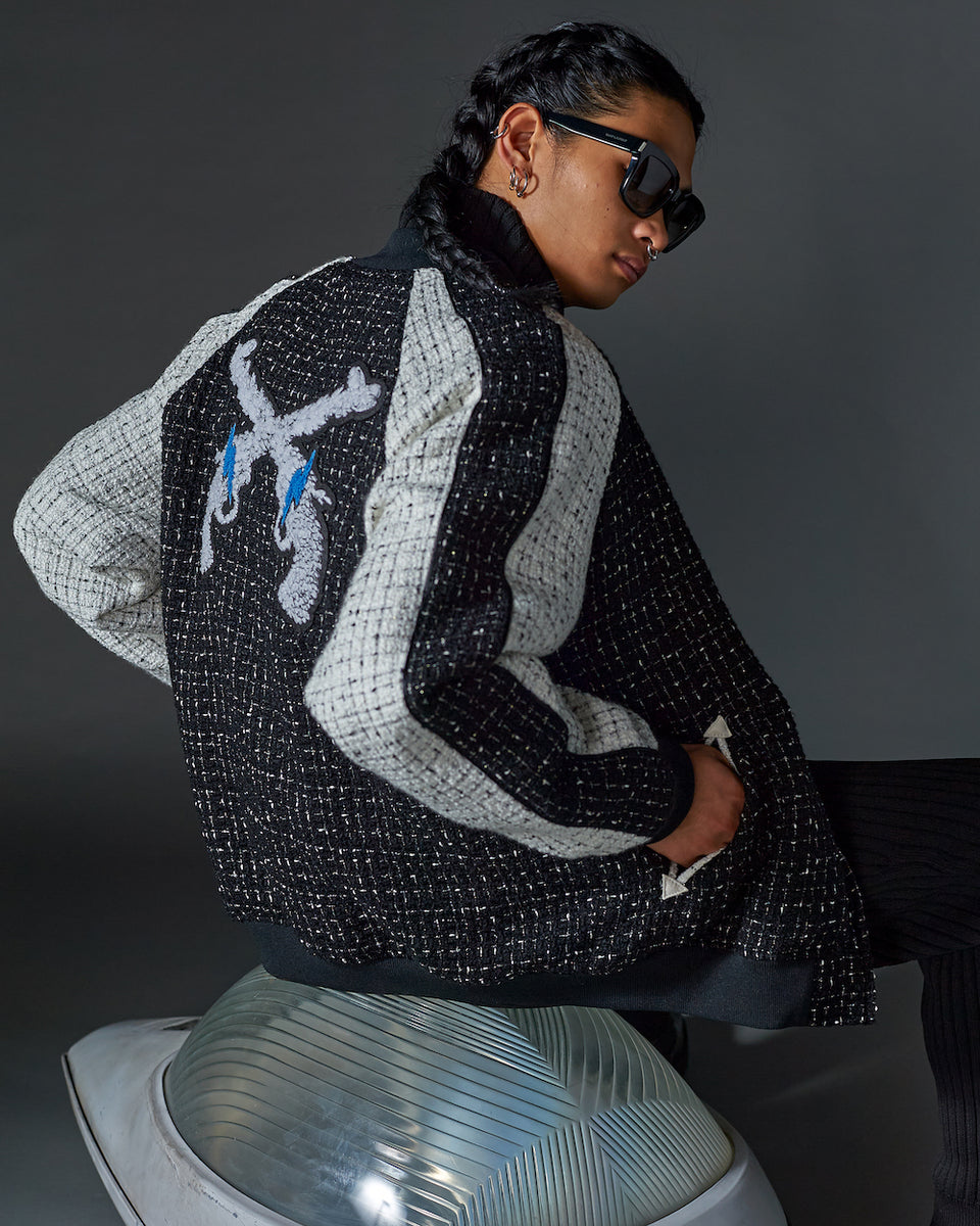 画像をギャラリービューアに読み込む, TWEED SOUVENIR JACKET DUNKWELL WAPPEN / BLACK