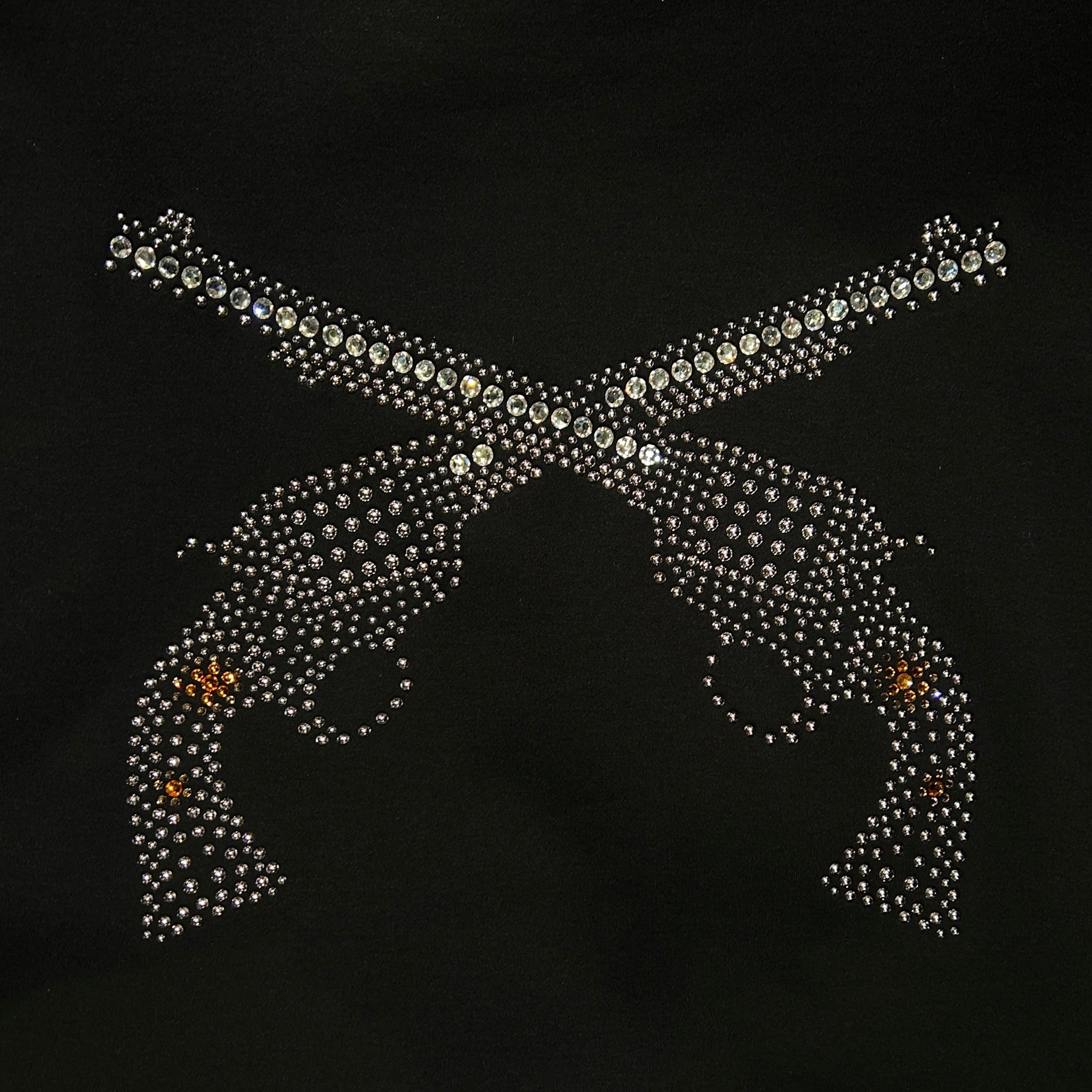 Load image into Gallery viewer, WOMENS CROSSGUN METAL T-SHIRT / BLACK