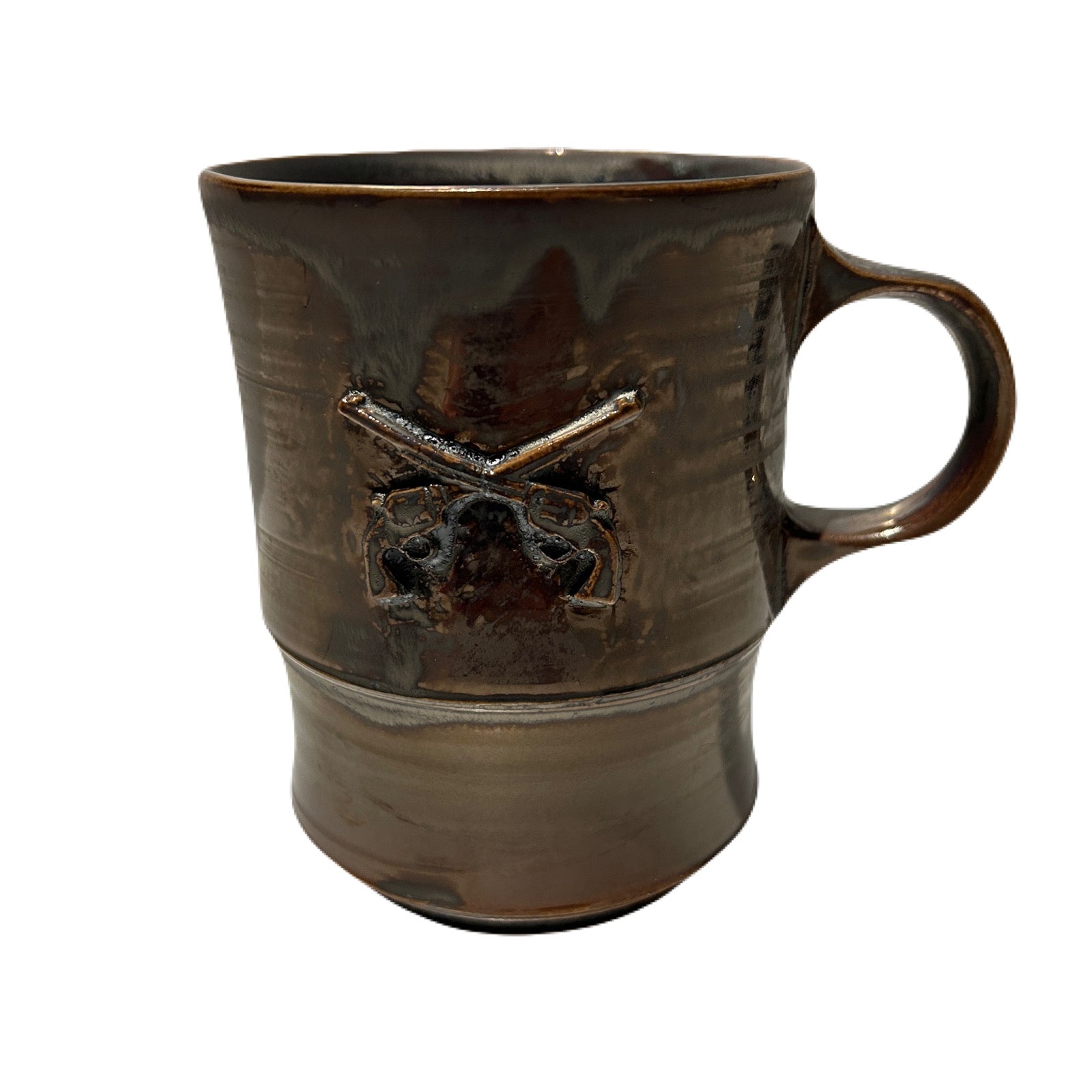 Load image into Gallery viewer, SHIRO HAMANAKA CROSSGUN MUG *EMBOSS / BRONZE
