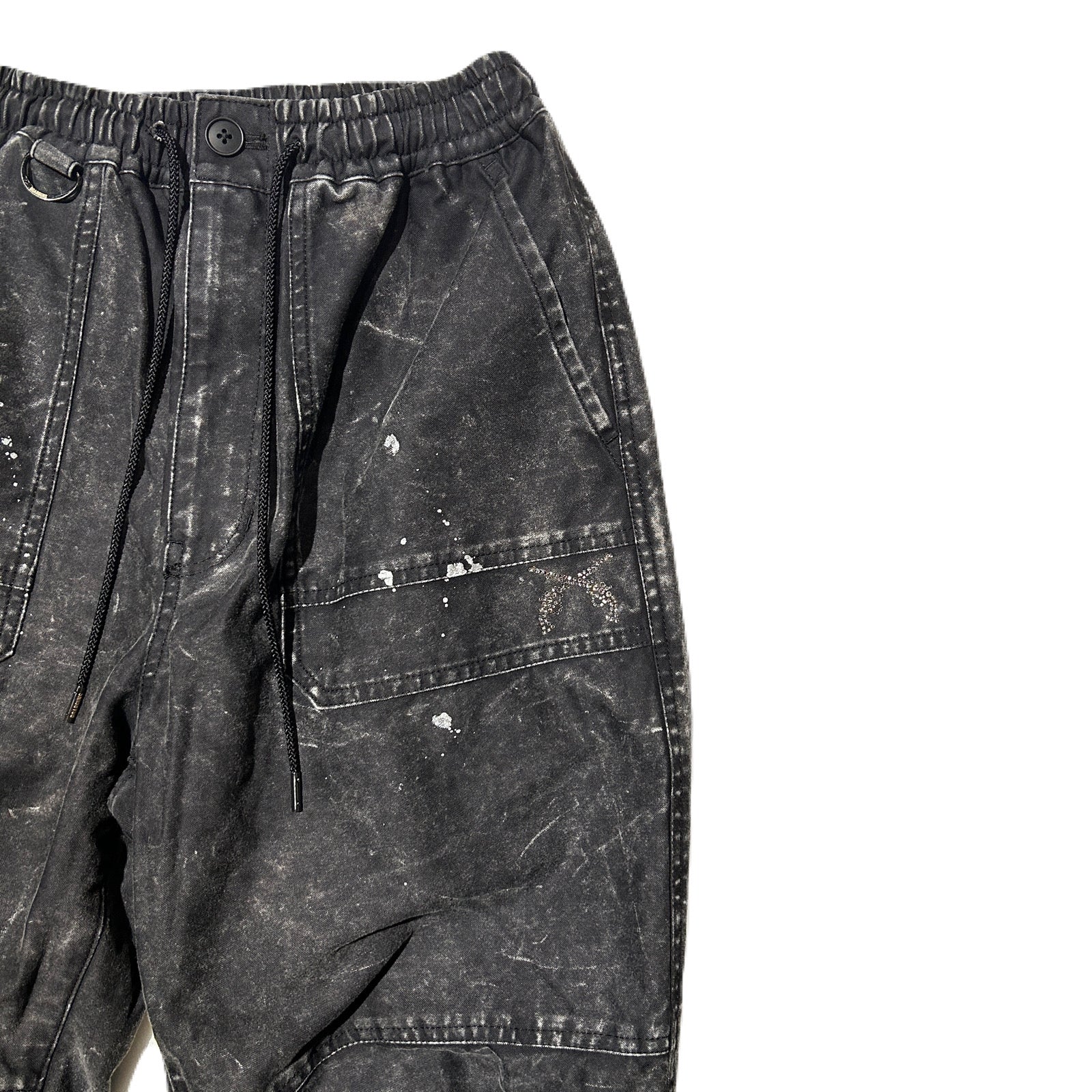 将图片加载到图库查看器,BACK SATIN EASY PANTS / BLACK