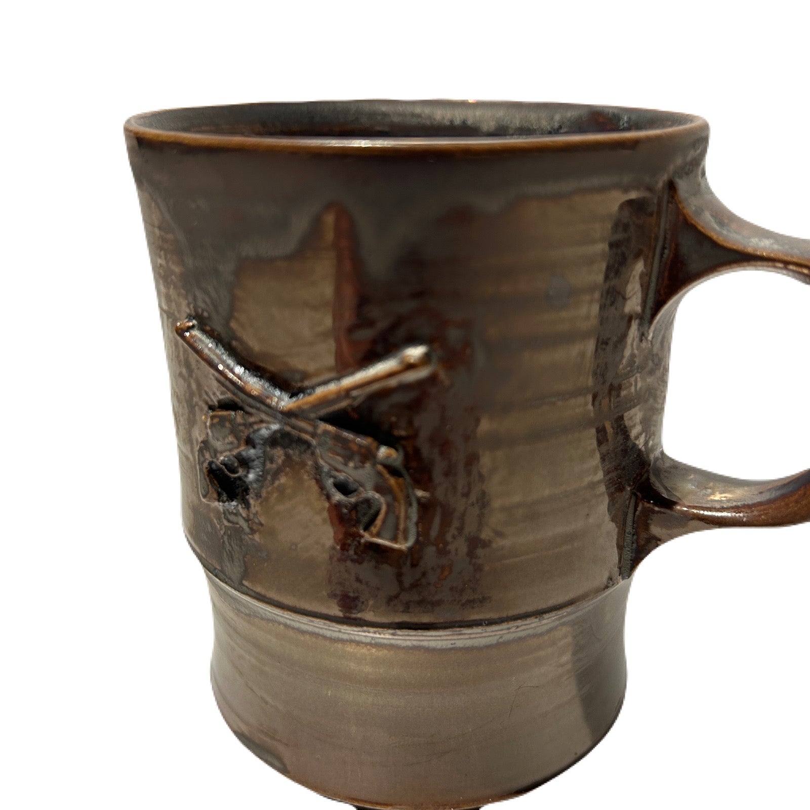 Load image into Gallery viewer, SHIRO HAMANAKA CROSSGUN MUG *EMBOSS / BRONZE