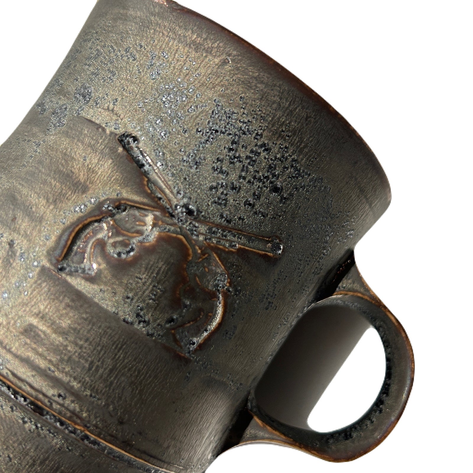 Load image into Gallery viewer, SHIRO HAMANAKA CROSSGUN MUG *DEBOSS / ASH BLACK