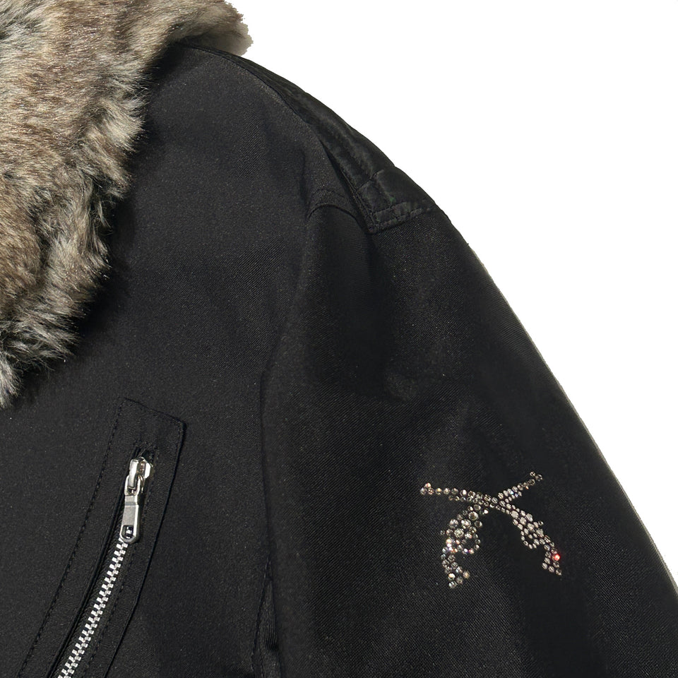 画像をギャラリービューアに読み込む, WOMEN FUR MODS COAT / BLACK