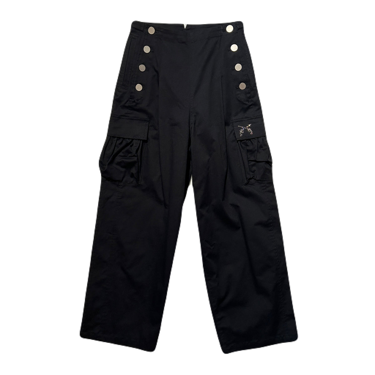 WOMEN SIDE POCKET PANTS / BLACK – roarguns ONLINE STORE