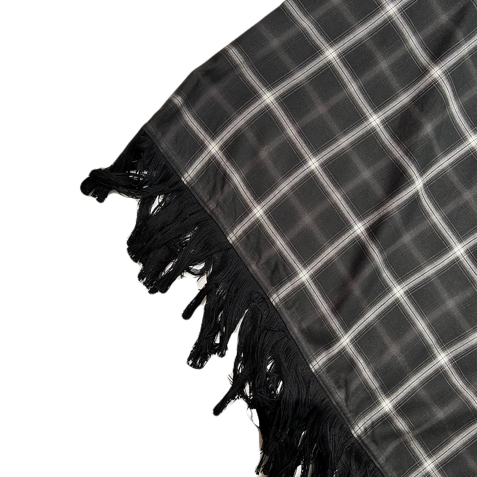 画像をギャラリービューアに読み込む, OMBRE CHECK PONCHO CRYSTAL / BLACK