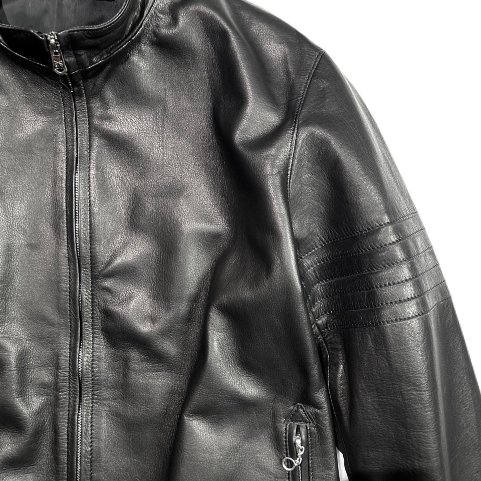 将图片加载到图库查看器,COW LEATHER JACKET / BLACK