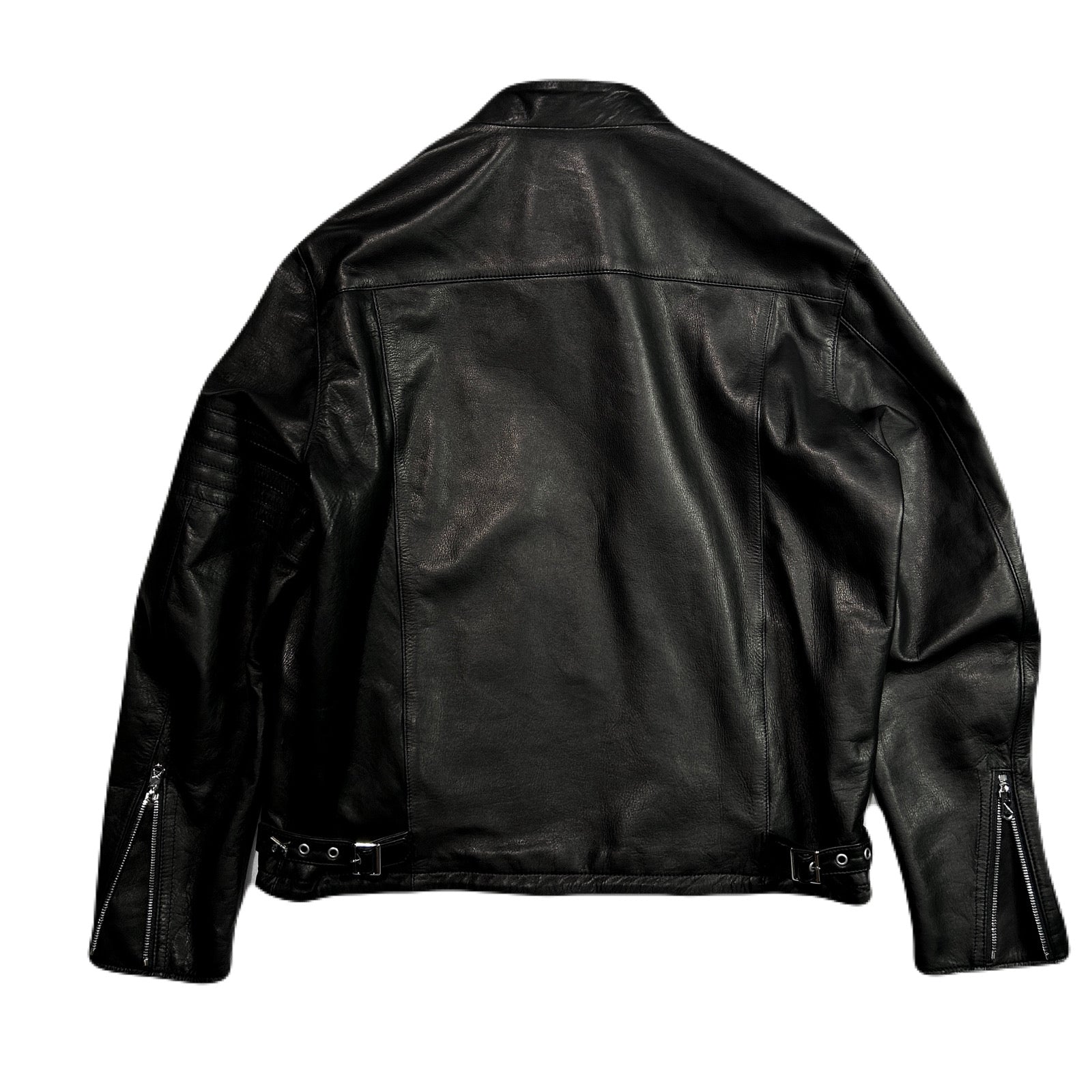 将图片加载到图库查看器,COW LEATHER JACKET / BLACK
