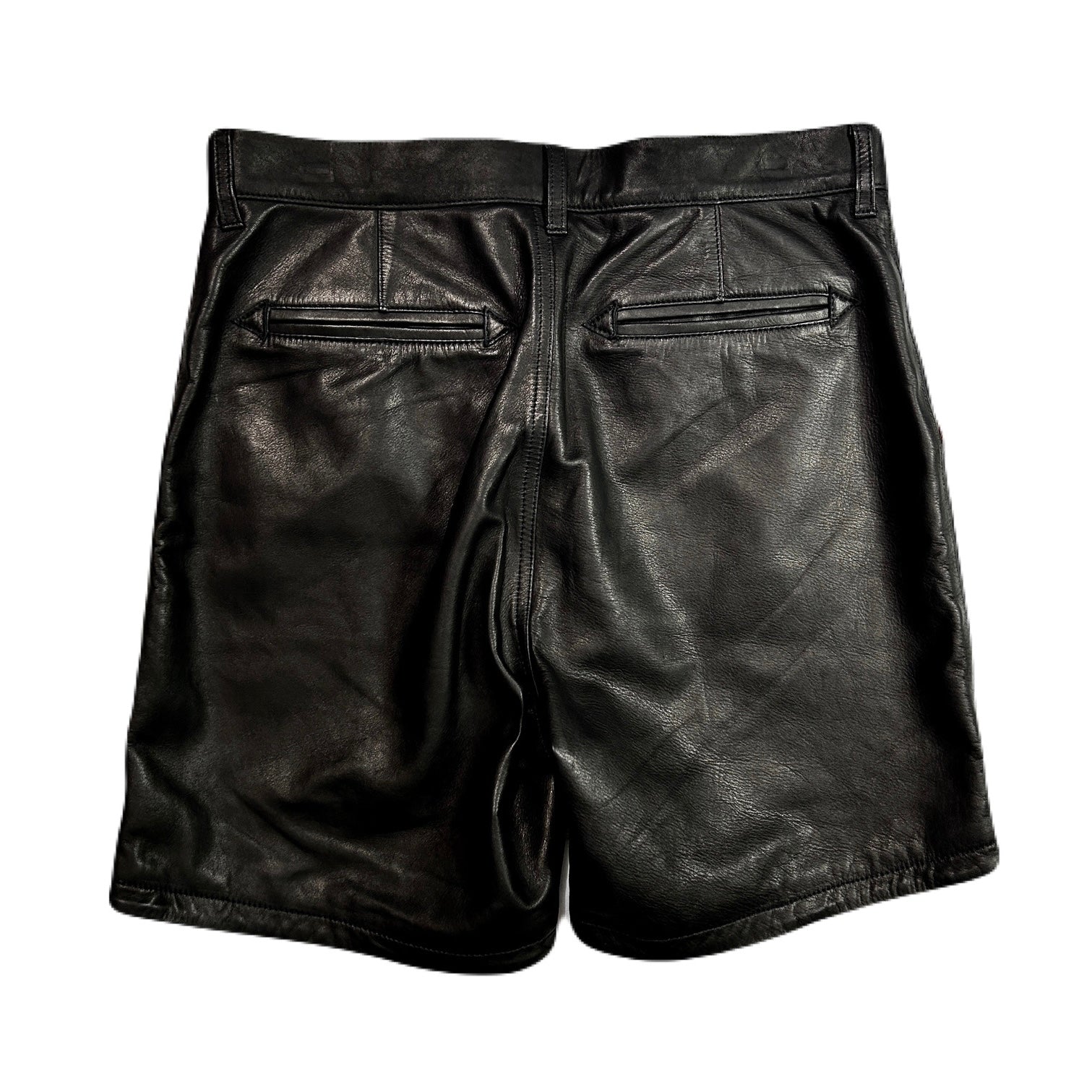 将图片加载到图库查看器,COW LEATHER SHORTS CROSSGUN WAPPEN / BLACK