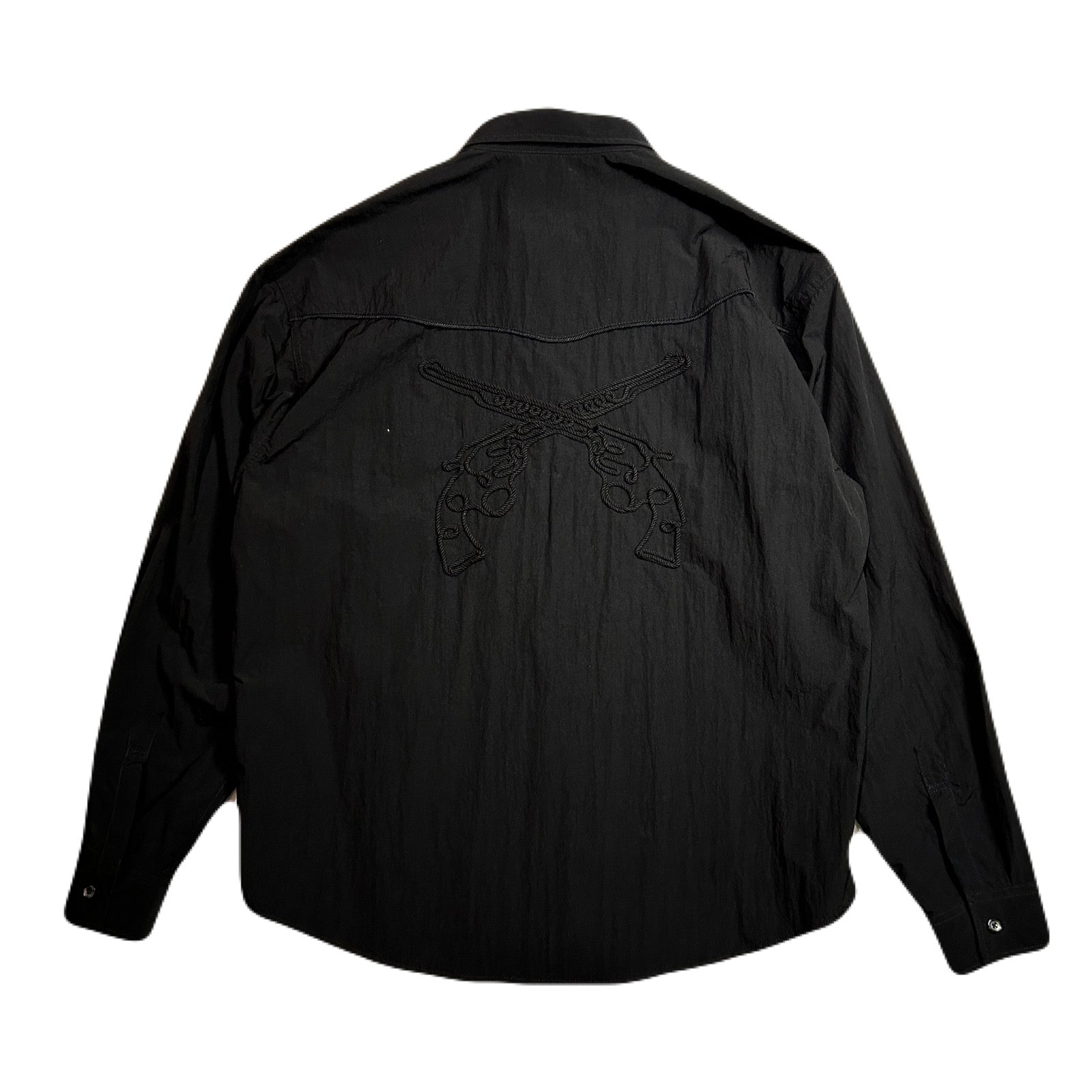 Load image into Gallery viewer, NYLON WESTERN SHIRT CROSSGUN  / BLACK