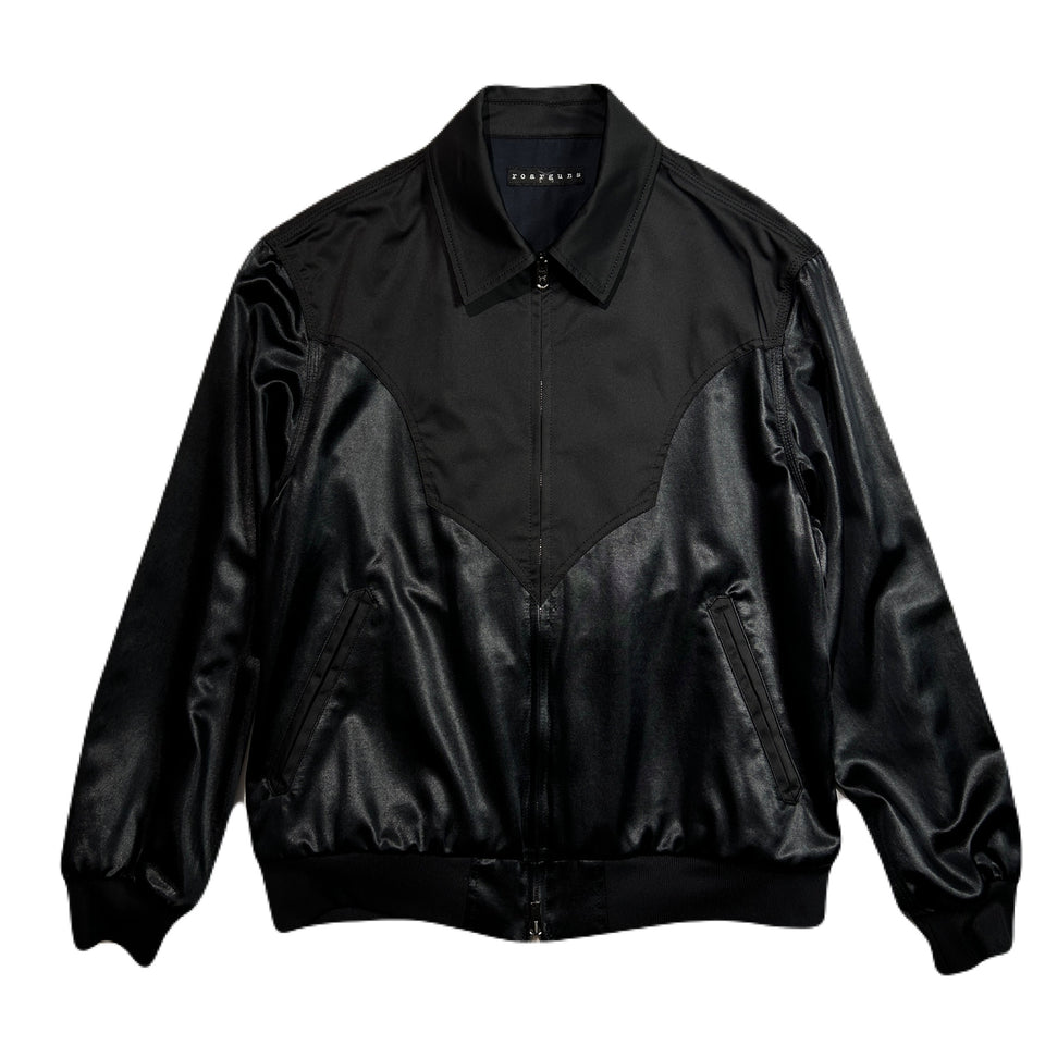 将图片加载到图库查看器,SATIN JACKET EAGLE EMBROIDERY / BLACK