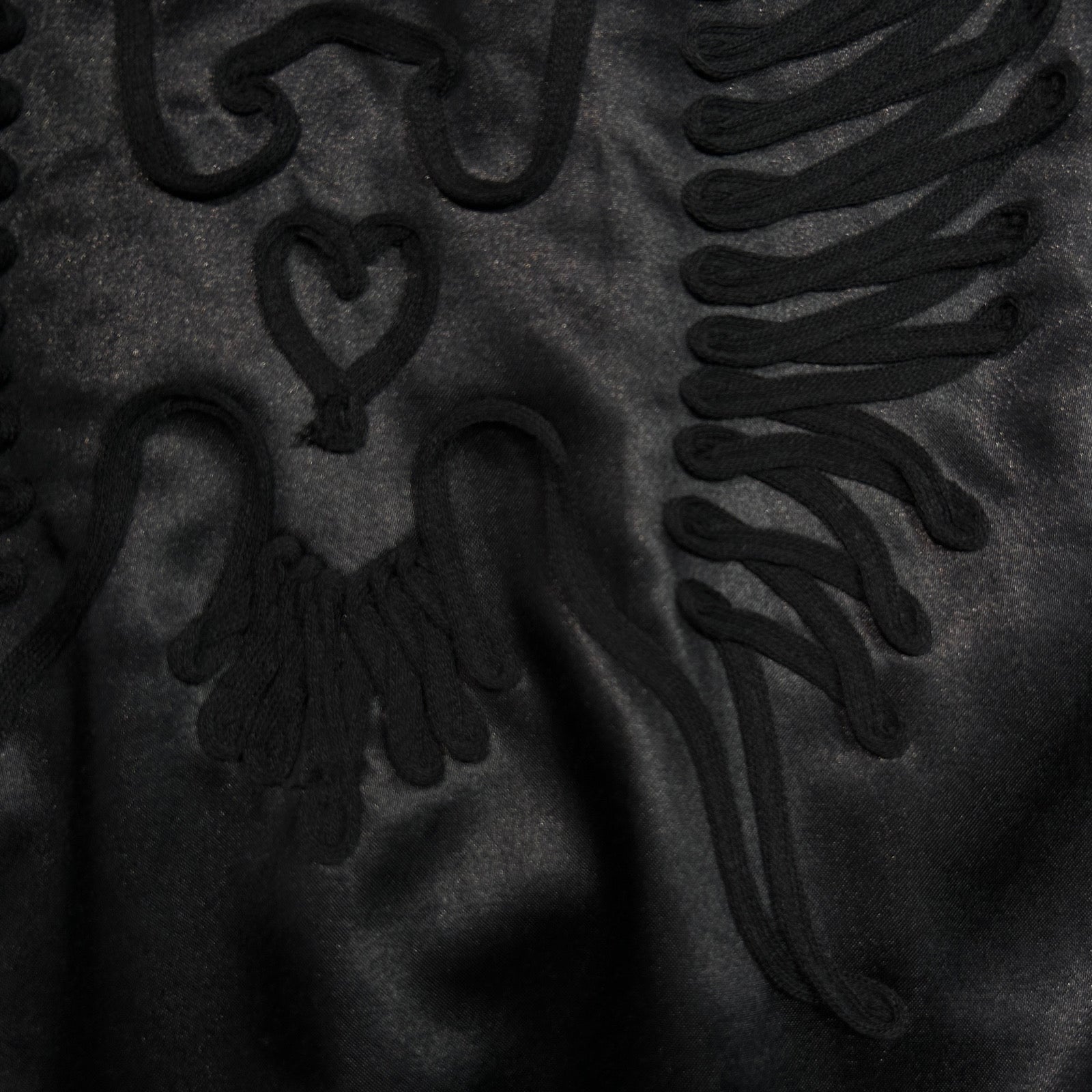 将图片加载到图库查看器,SATIN JACKET EAGLE EMBROIDERY / BLACK