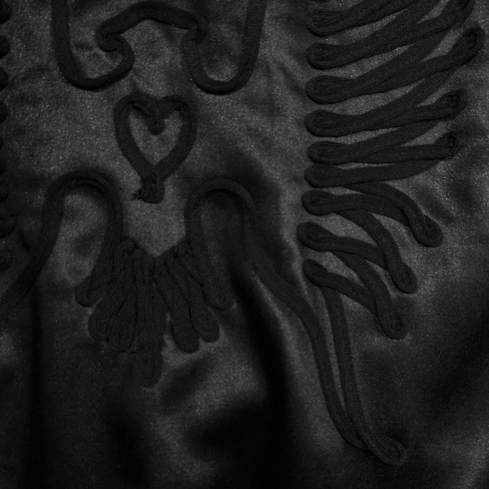 将图片加载到图库查看器,SATIN JACKET EAGLE EMBROIDERY / BLACK
