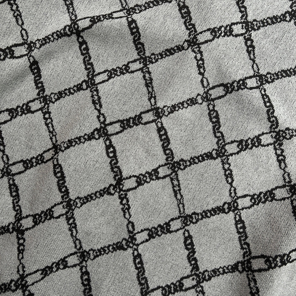 将图片加载到图库查看器,CHAIN JACQUARD CARDIGAN / GRAY