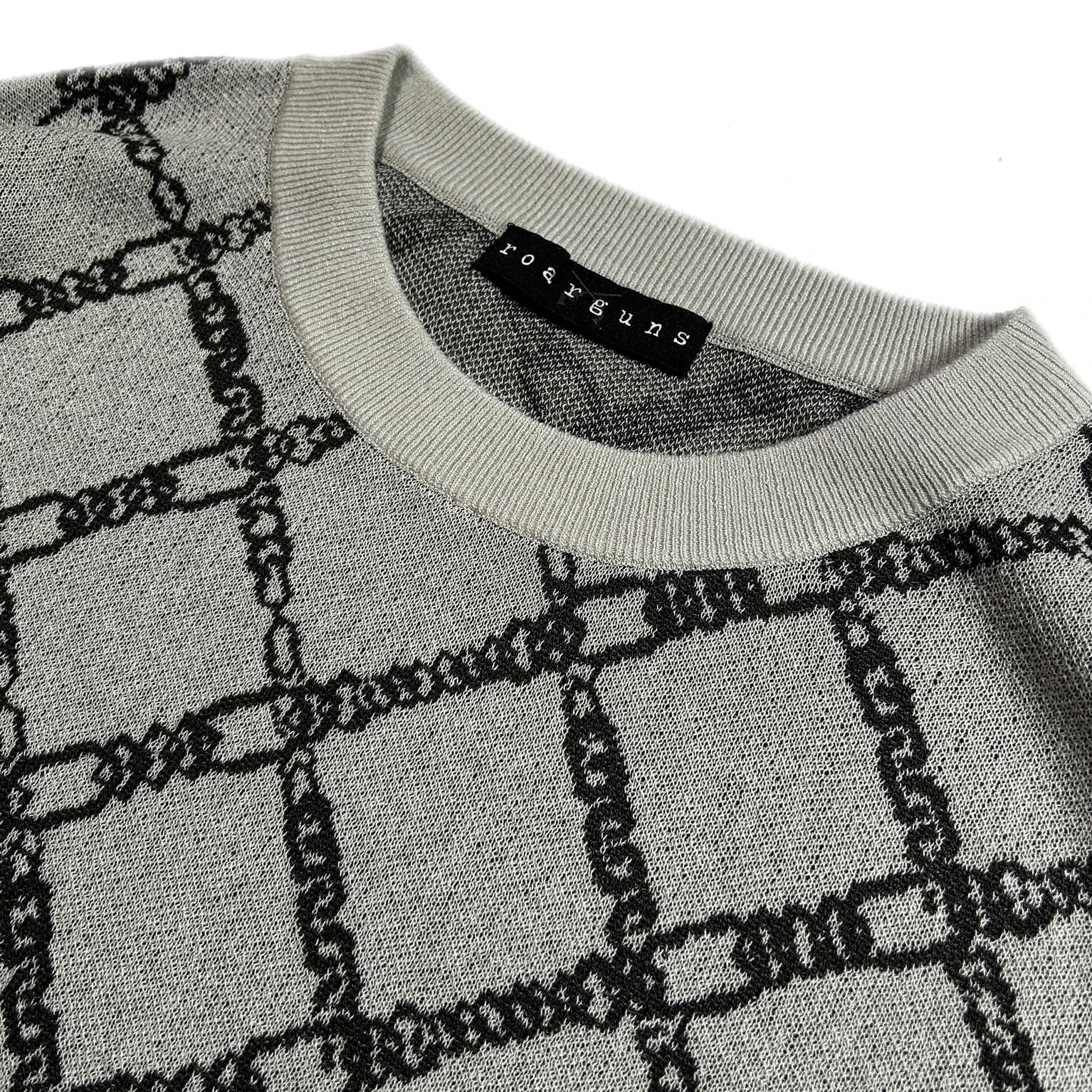 将图片加载到图库查看器,CHAIN JACQUARD KNIT / GRAY