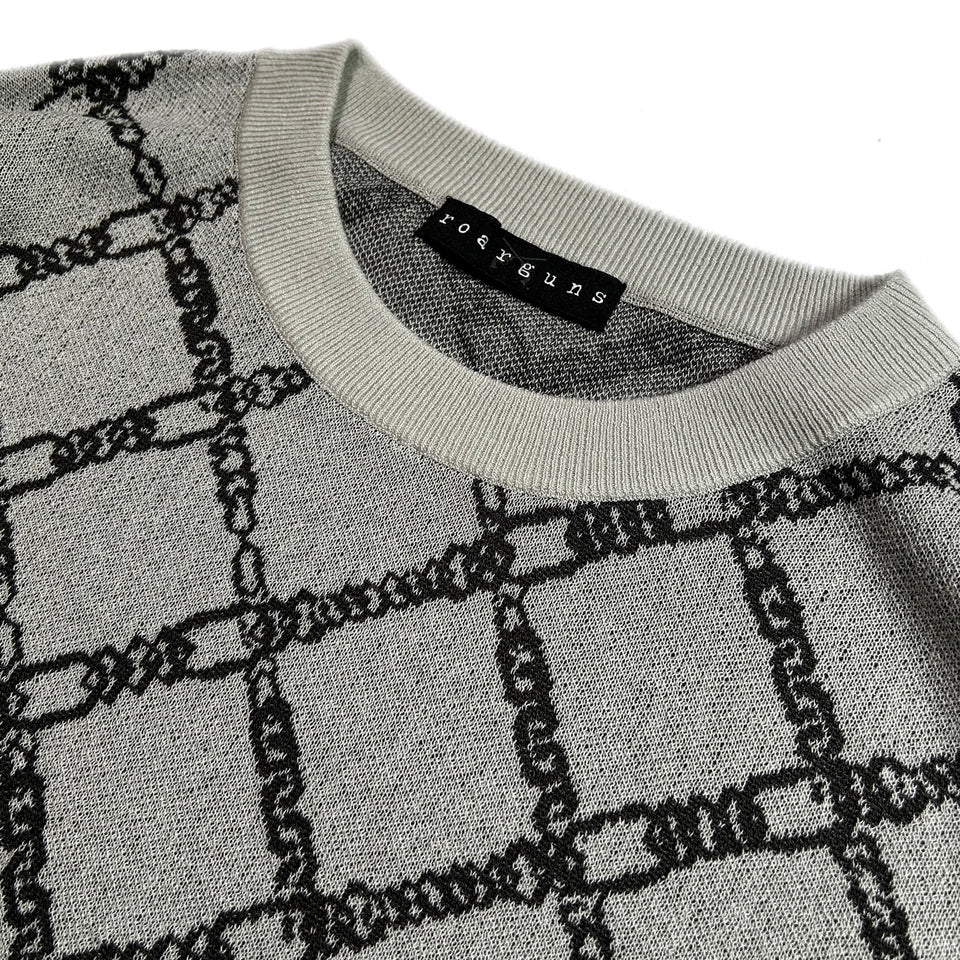 将图片加载到图库查看器,CHAIN JACQUARD KNIT / GRAY
