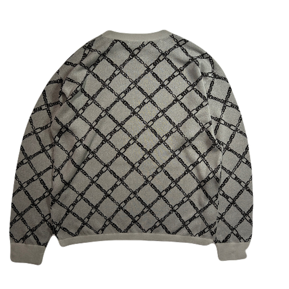将图片加载到图库查看器,CHAIN JACQUARD KNIT / GRAY