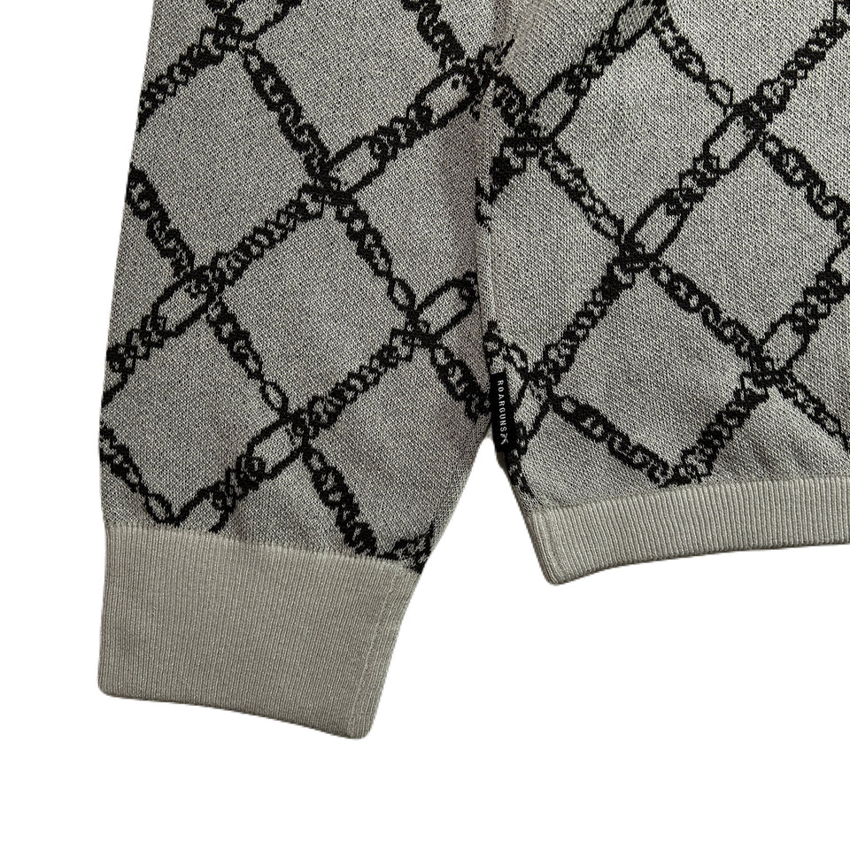 将图片加载到图库查看器,CHAIN JACQUARD KNIT / GRAY