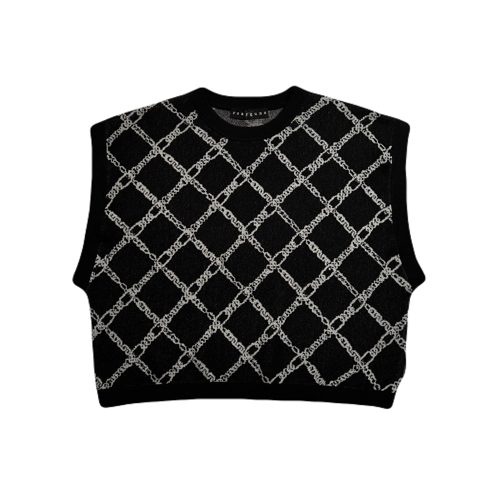 将图片加载到图库查看器,WOMENS CHAIN JACQUARD KNIT / BLACK