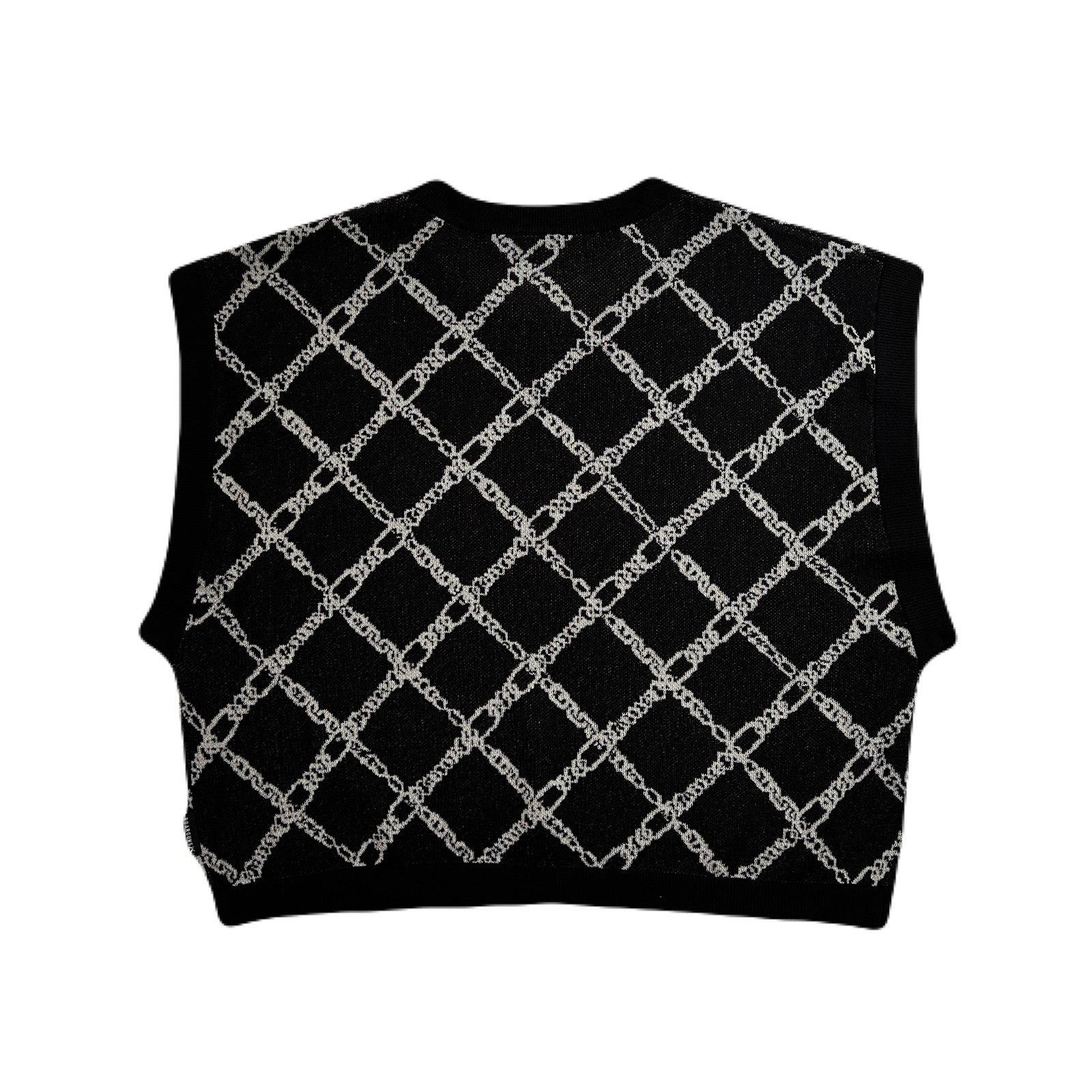将图片加载到图库查看器,WOMENS CHAIN JACQUARD KNIT / BLACK