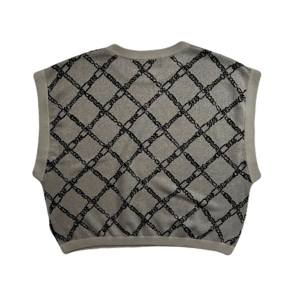 将图片加载到图库查看器,WOMENS CHAIN JACQUARD KNIT / GRAY
