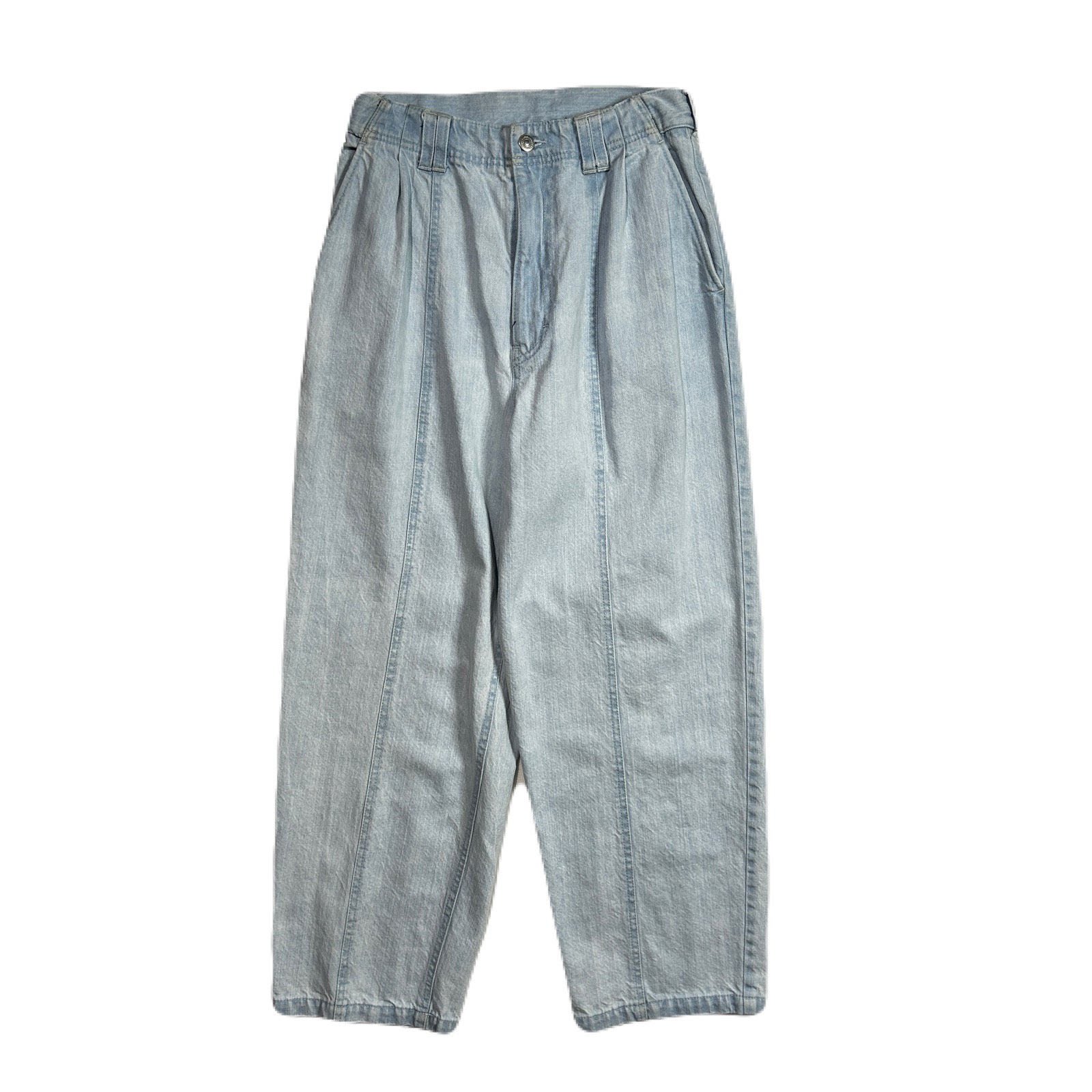 Load image into Gallery viewer, WOMENS BLEACH DENIM PANTS / BLUE