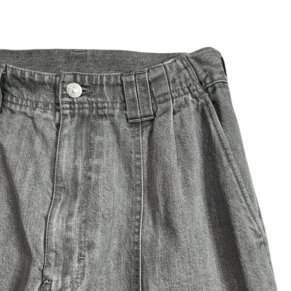 Load image into Gallery viewer, WOMENS BLEACH DENIM PANTS / BLACK