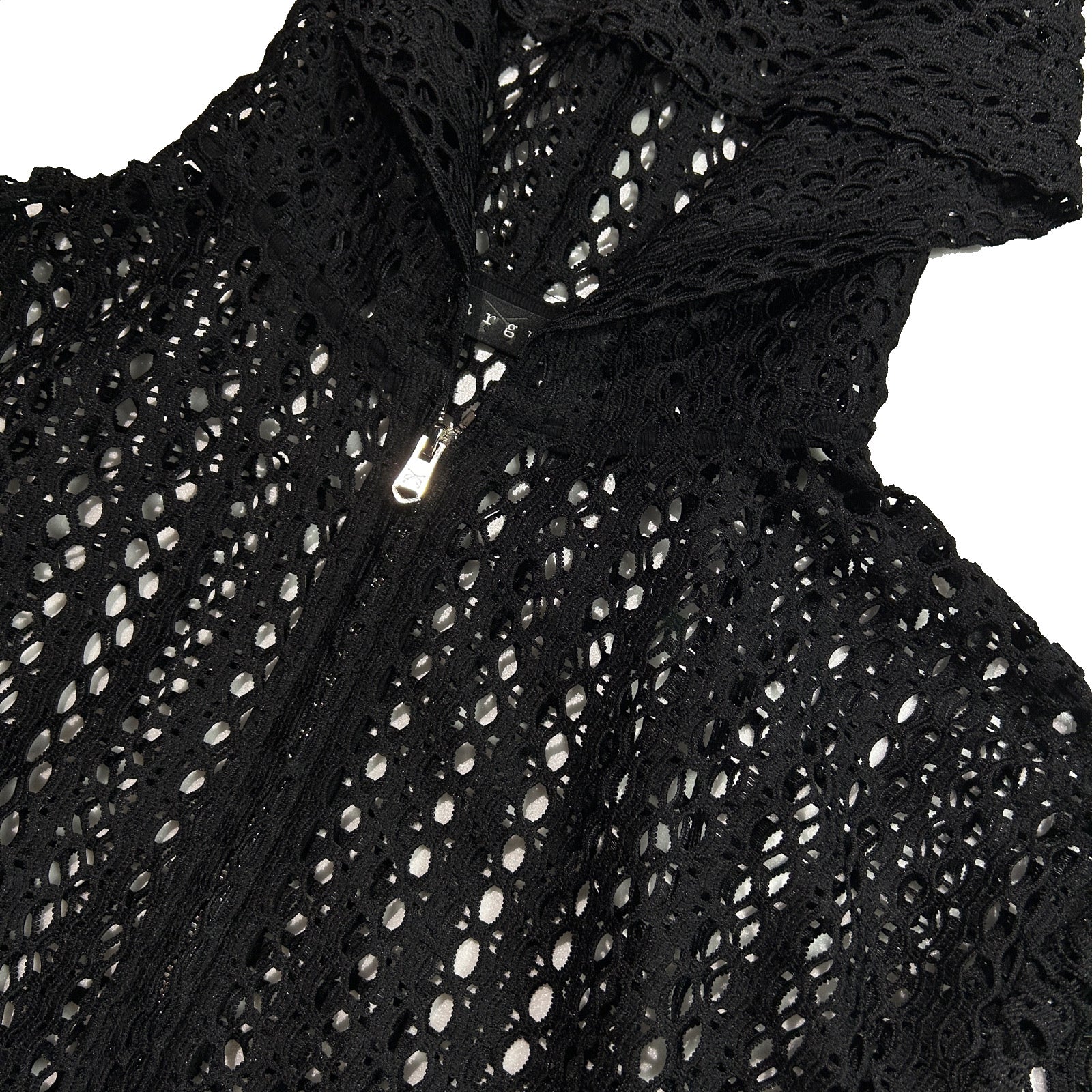 Load image into Gallery viewer, WOMENS MESH LACE HOODIE / BLACK