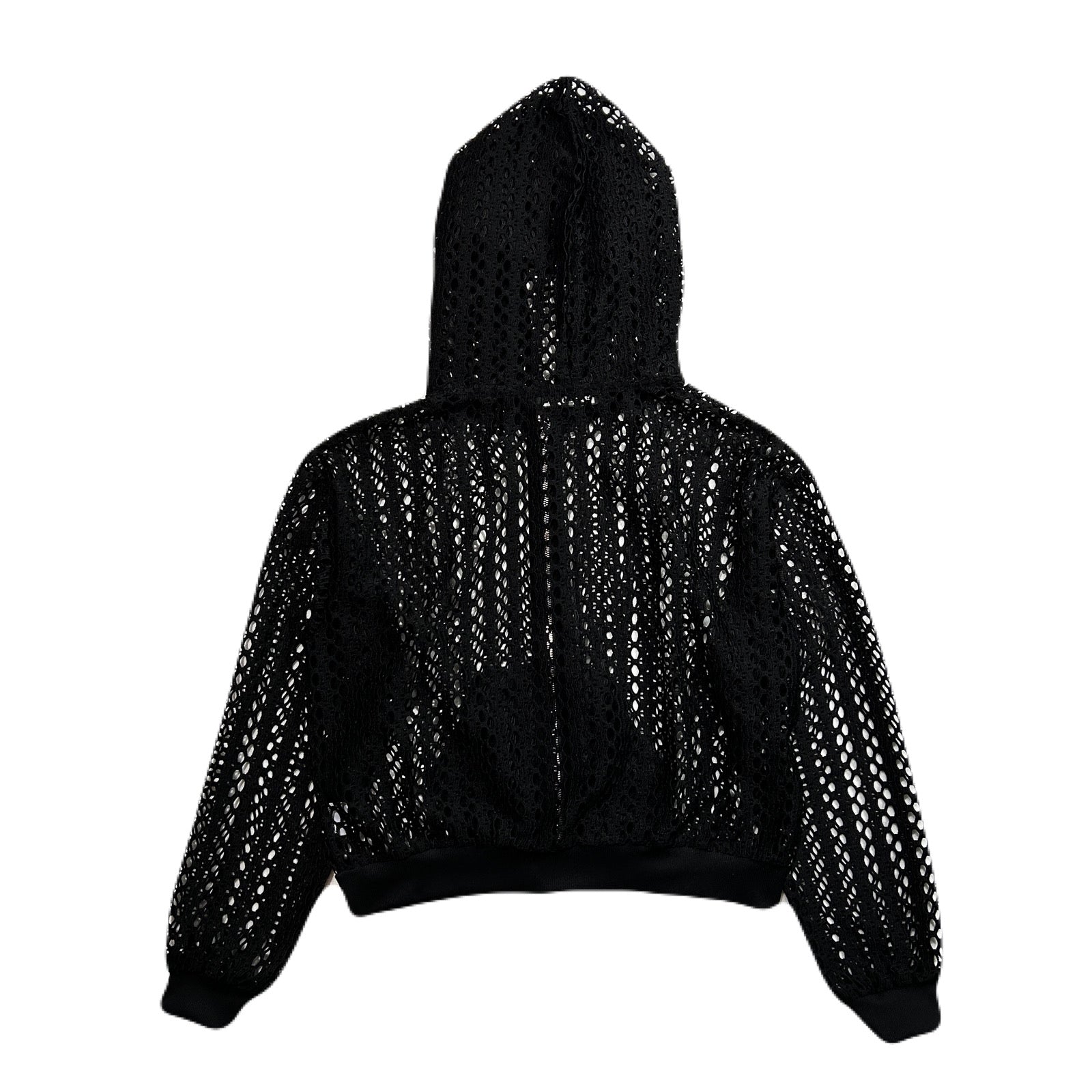 Load image into Gallery viewer, WOMENS MESH LACE HOODIE / BLACK
