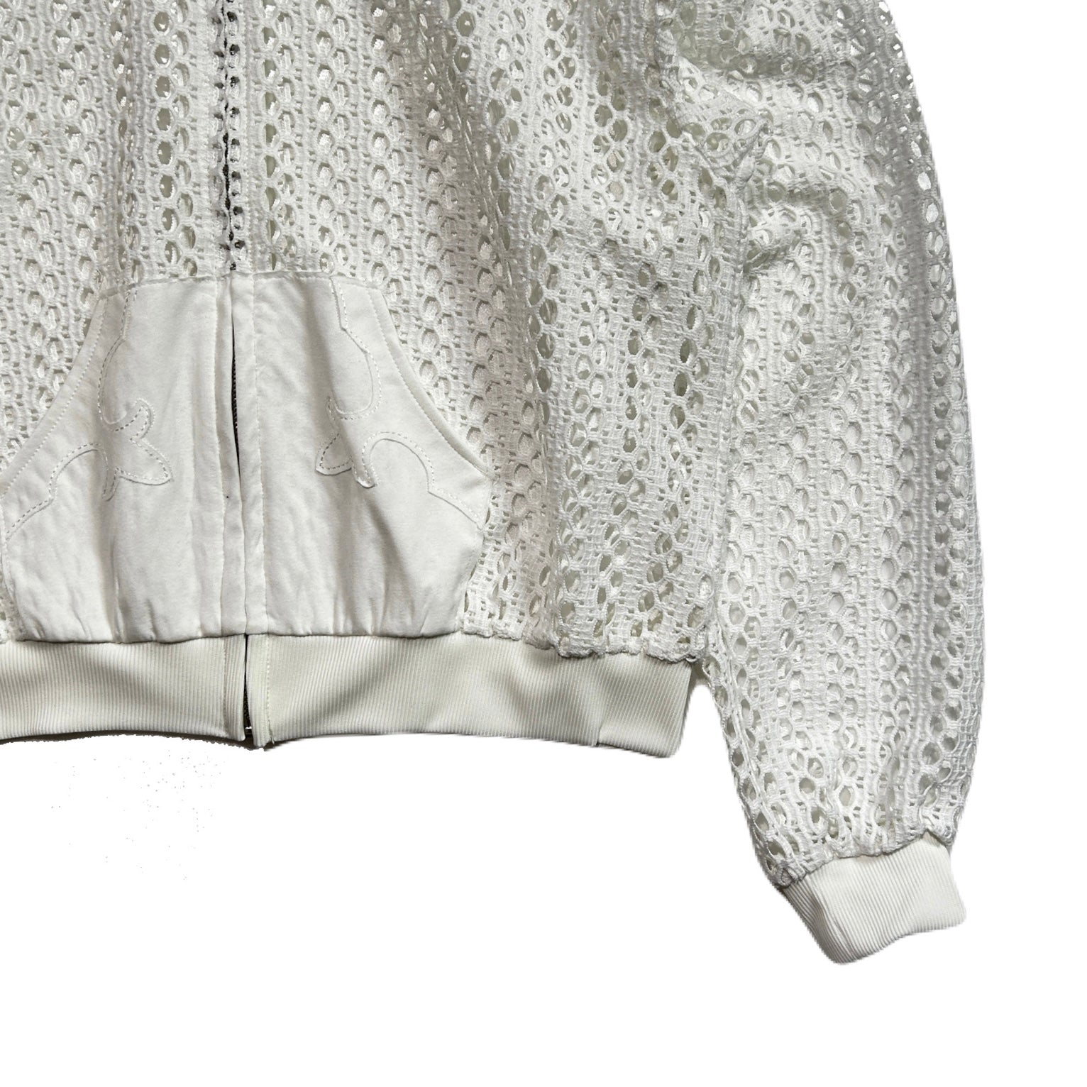 Load image into Gallery viewer, WOMENS MESH LACE HOODIE / WHITE