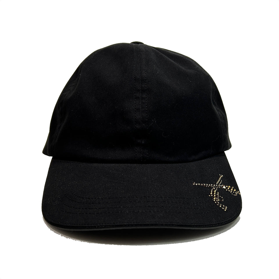 将图片加载到图库查看器,CROSSGUN CUT CRYSTAL BB CAP / BLACK*GOLD