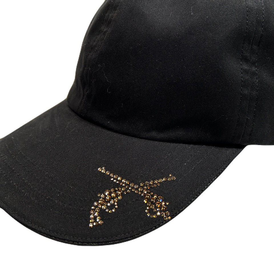 将图片加载到图库查看器,CROSSGUN CUT CRYSTAL BB CAP / BLACK*GOLD