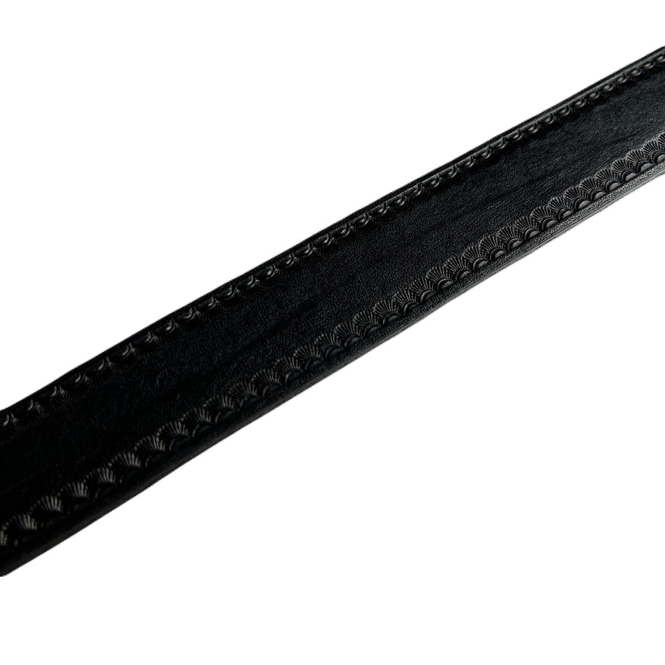 Load image into Gallery viewer, CARVING LEATHER BELT / BLACK