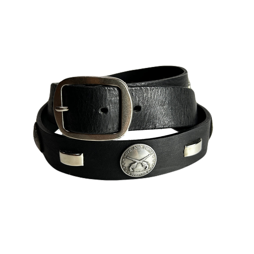 画像をギャラリービューアに読み込む, CONCHO LEATHER BELT / BLACK