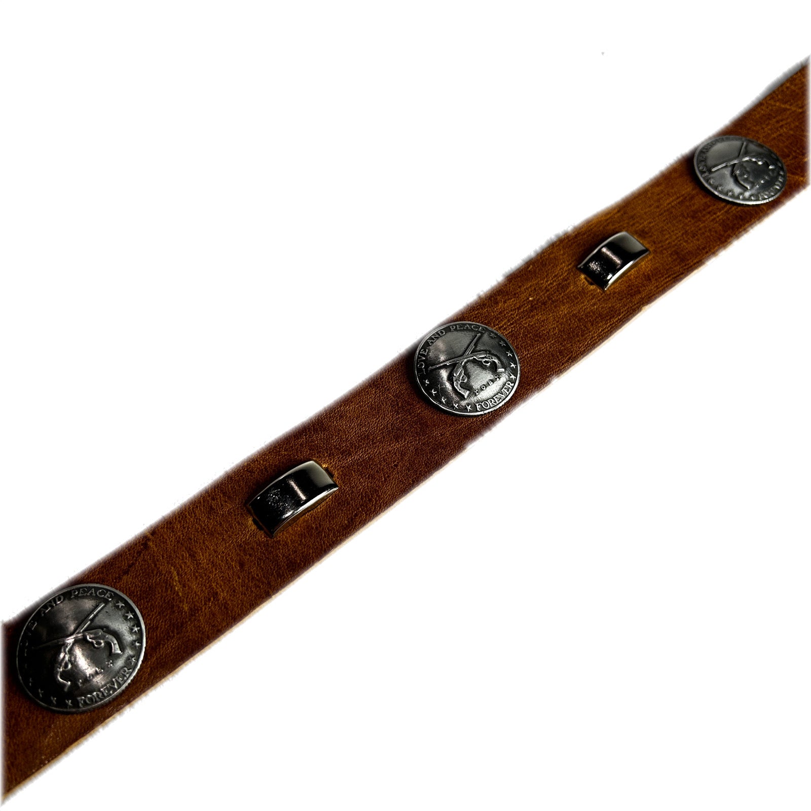 Load image into Gallery viewer, CONCHO LEATHER BELT / BROWN