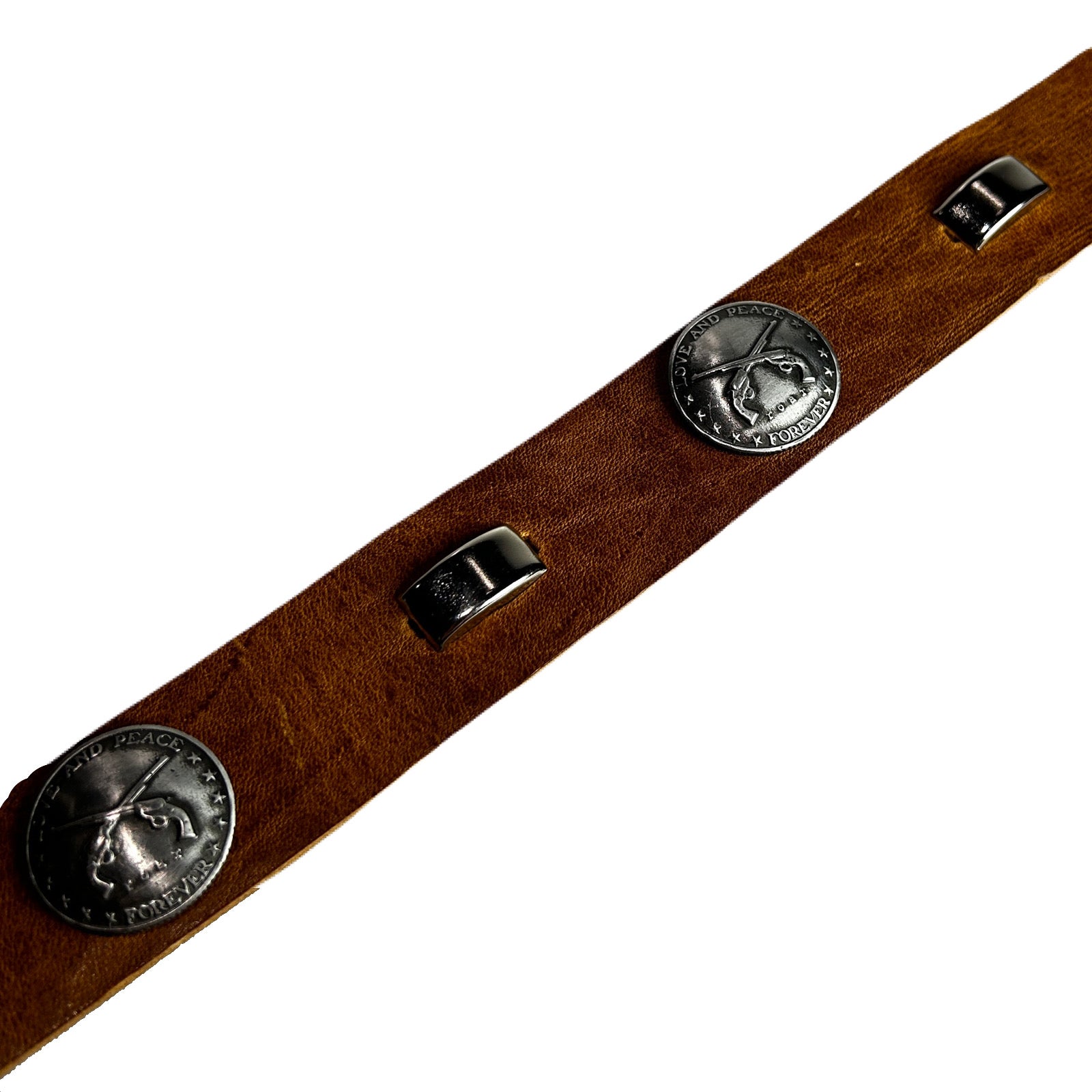 Load image into Gallery viewer, CONCHO LEATHER BELT / BROWN