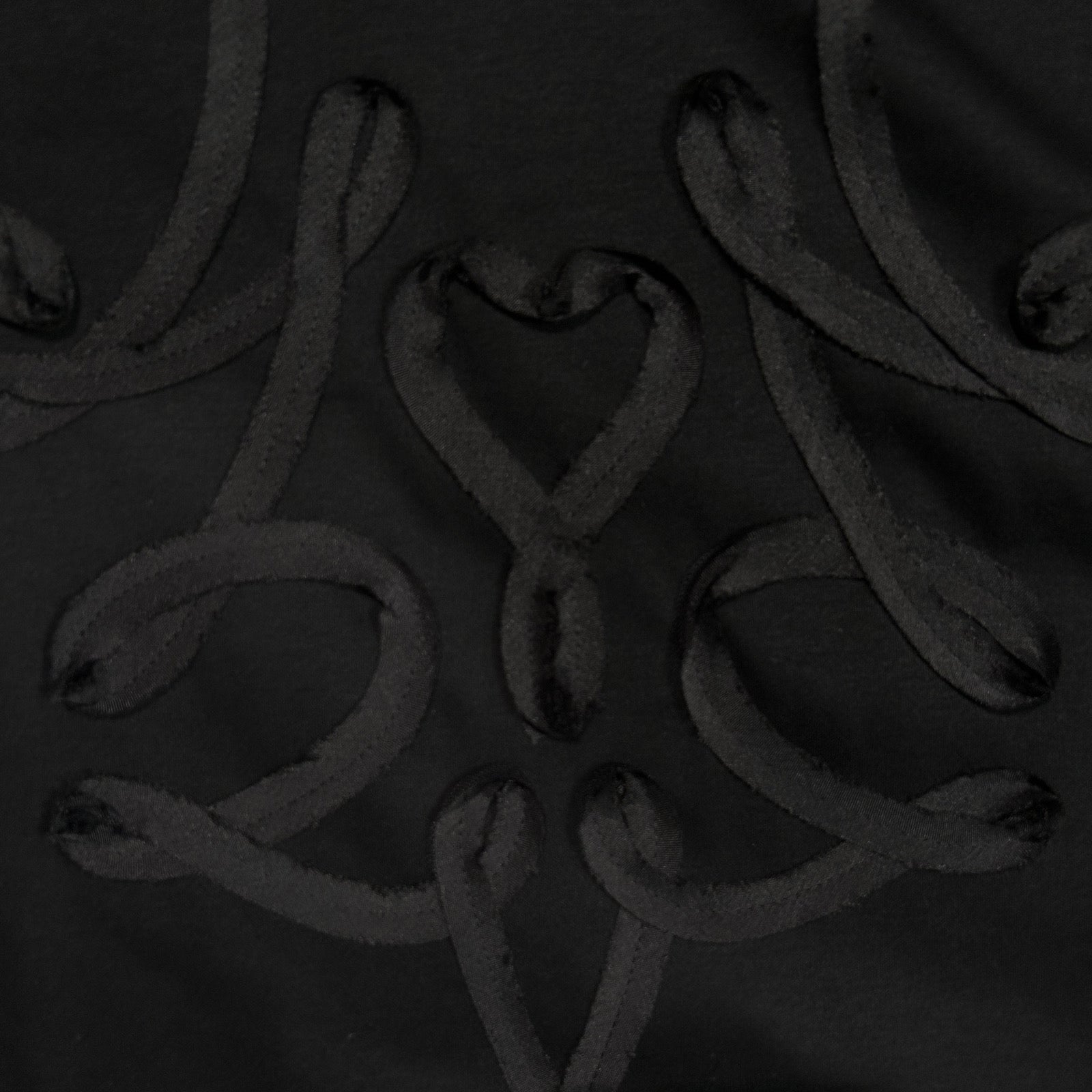 将图片加载到图库查看器,WOMENS CARD EMBROIDERY T-SHIRT / BLACK