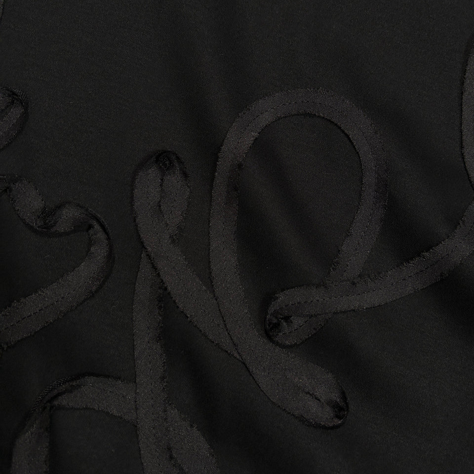 将图片加载到图库查看器,WOMENS CARD EMBROIDERY T-SHIRT / BLACK