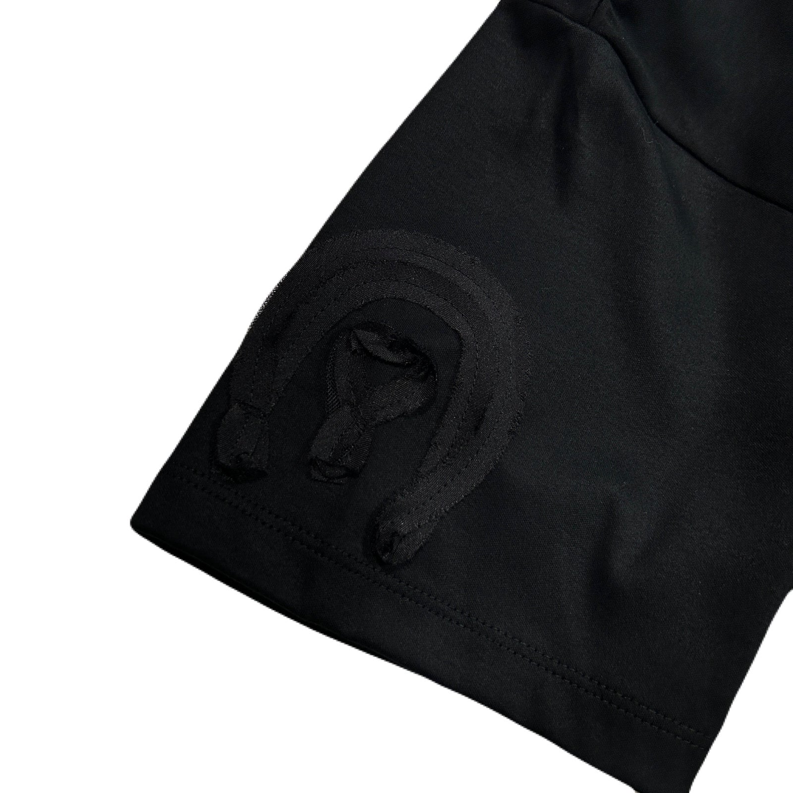 将图片加载到图库查看器,WOMENS CARD EMBROIDERY T-SHIRT / BLACK