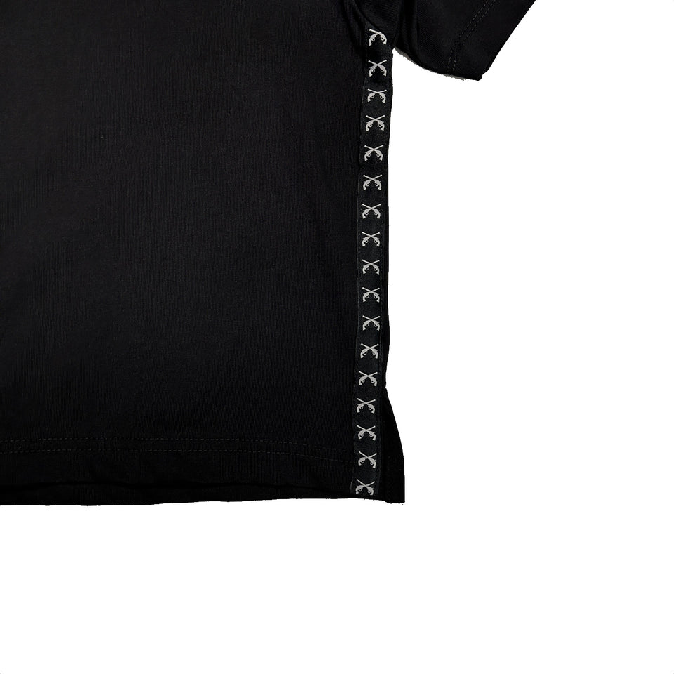 Load image into Gallery viewer, WOMENS SIDE LINE TAPE T-SHIRT / BLACK